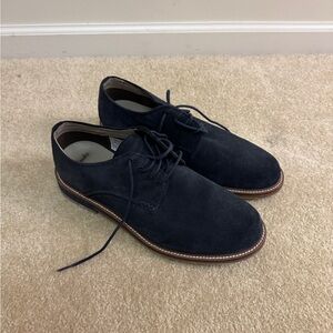 Clarks Men's Dark Blue Suede Oxfords
